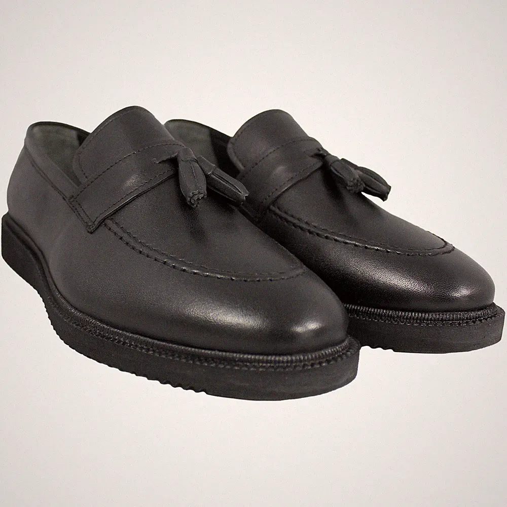 Herren Loafer Schuh in Schwarz Matt-Business-Elegant-Hochzeit-Sportlich-Mokassin