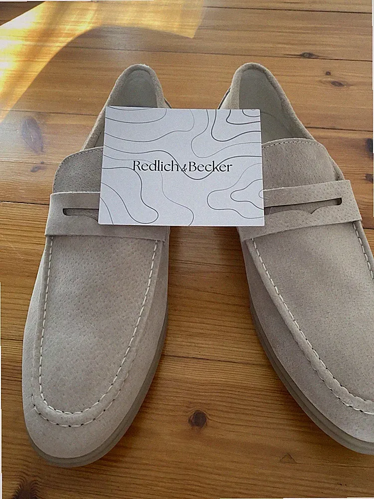 Herren Loafers Beige, Gr. 44