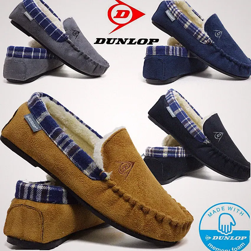 HERREN MEMORY FOAM HAUSSCHUHE MOKASSINS HALBSCHUHE KUNSTWILDLEDER LAMMFELL FELL GEFÜTTERT SCHUHE