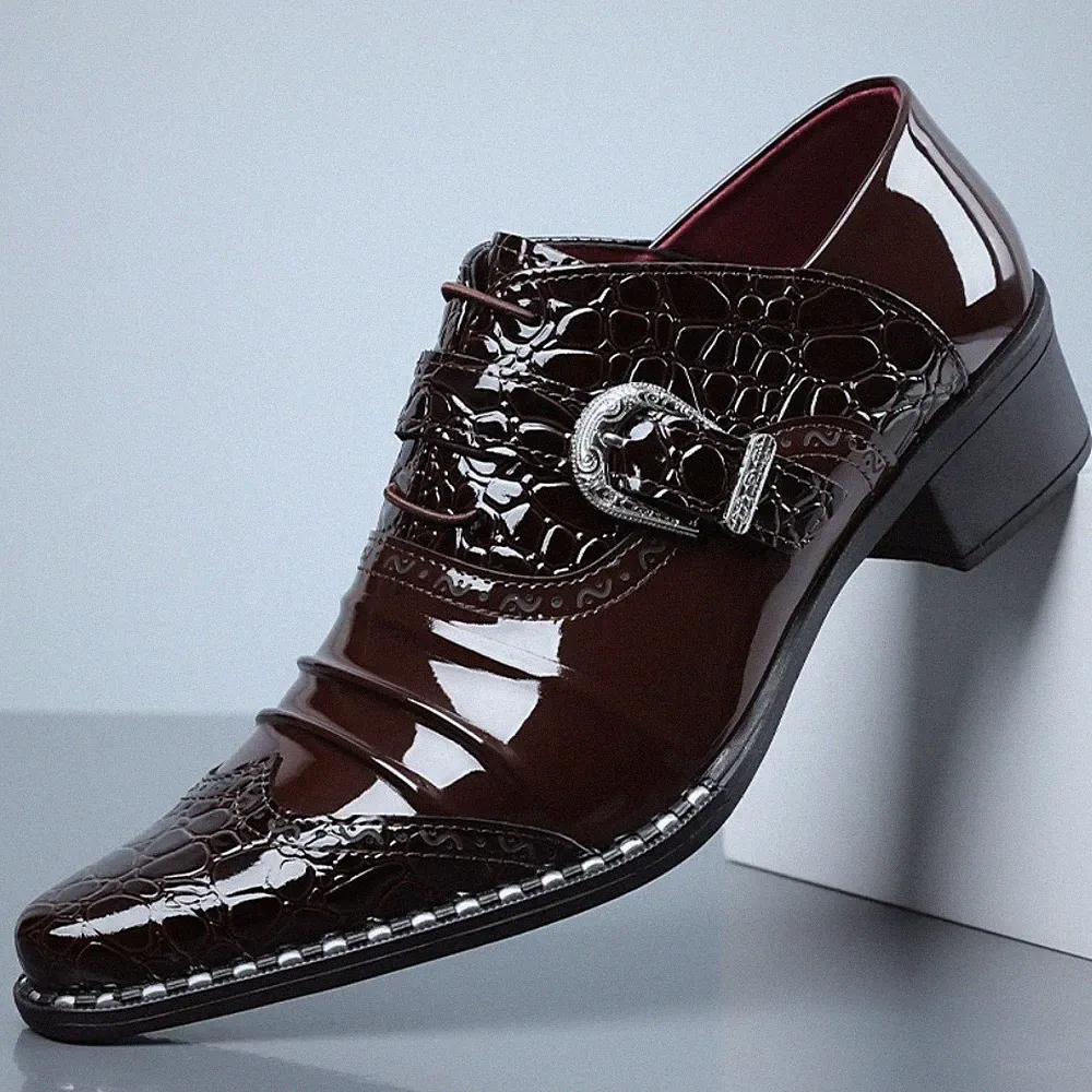 Herren Mode Kleid Loafers Smoking Business Office Hochzeit formelle Schuhe