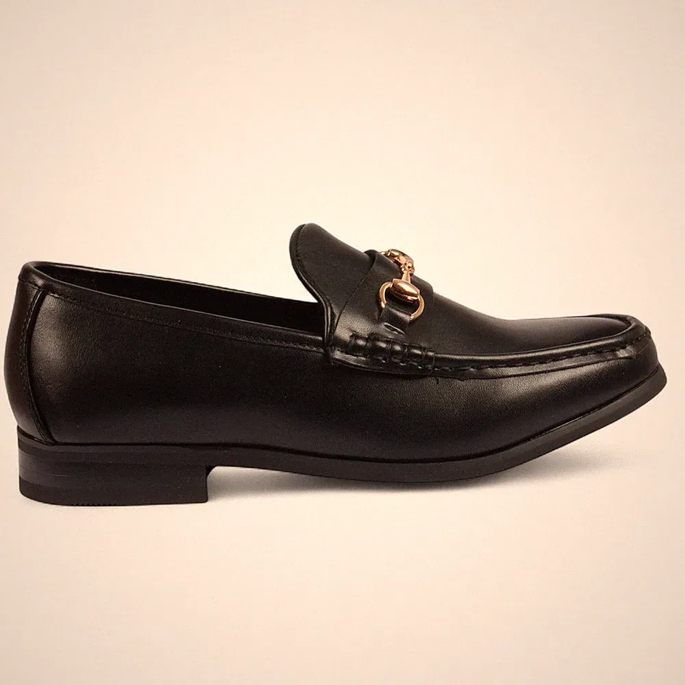 Herren Mokassin Gold Schnalle Halbschuhe Leder Gefüttert Business Freizeit Schuhe
