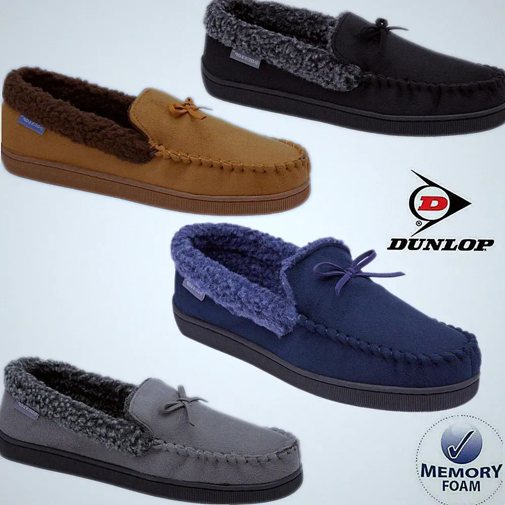 HERREN MOKASSINS HAUSSCHUHE HALBSCHUHE MEMORY FOAM LAMMFELL FELL GEFÜTTERT WINTERSCHUHE GR.