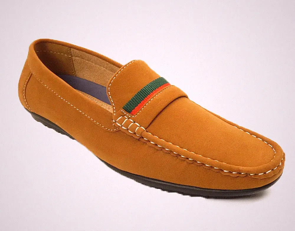Herren Mokassins Italienisch Kunstleder Band Fahren Halbschuhe Slipper Bootsschuhe