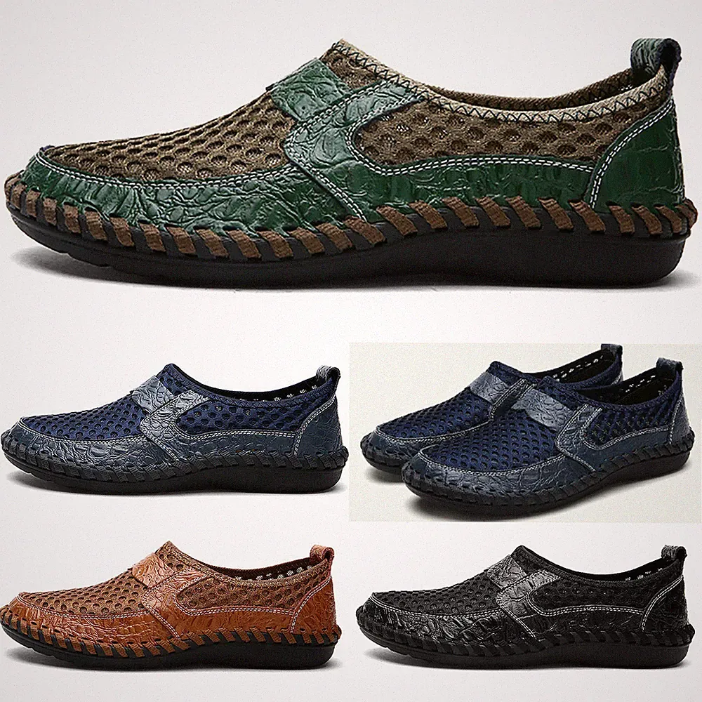 Herren Mokassins Slipper Mesh-schuhe Halbschuhe Sommer Atmungsaktiv Loafers