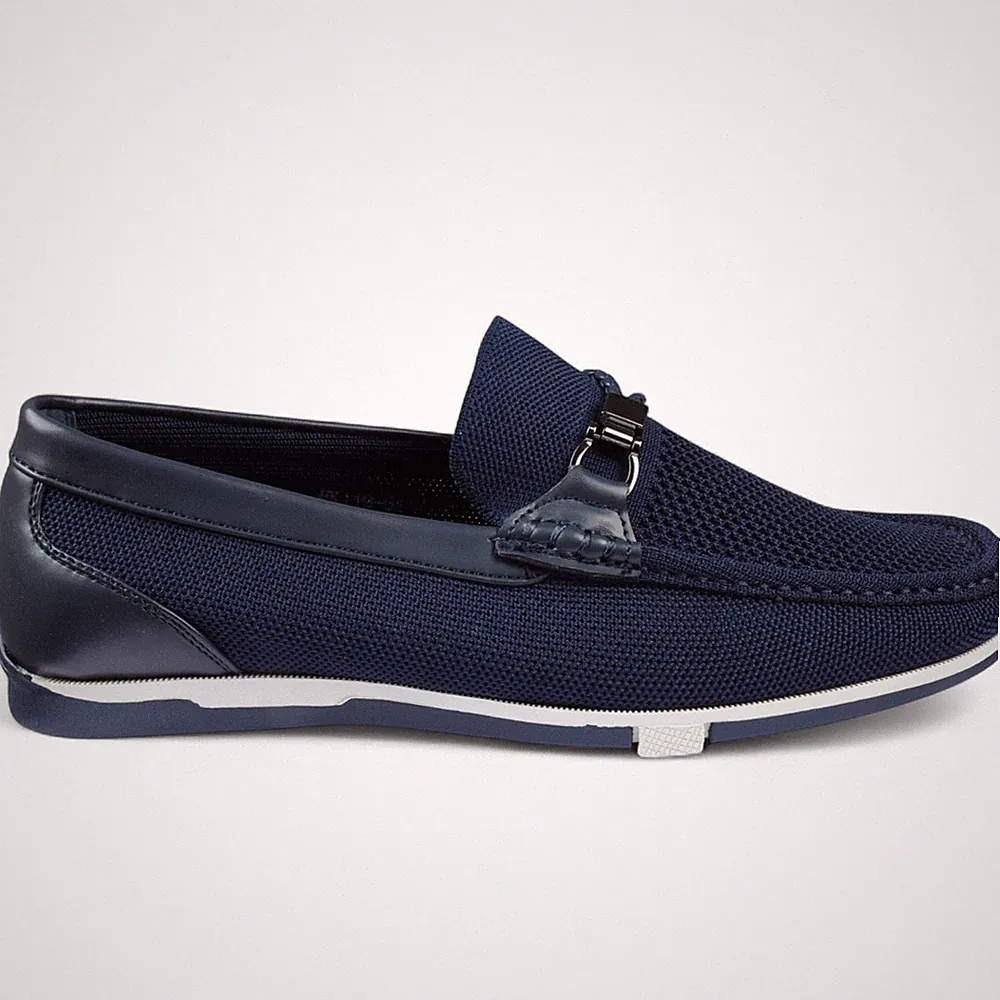 Herren Navy Leichte Mesh Slip-On Atmungsaktive Loafers Formelle Komfort Schuhe