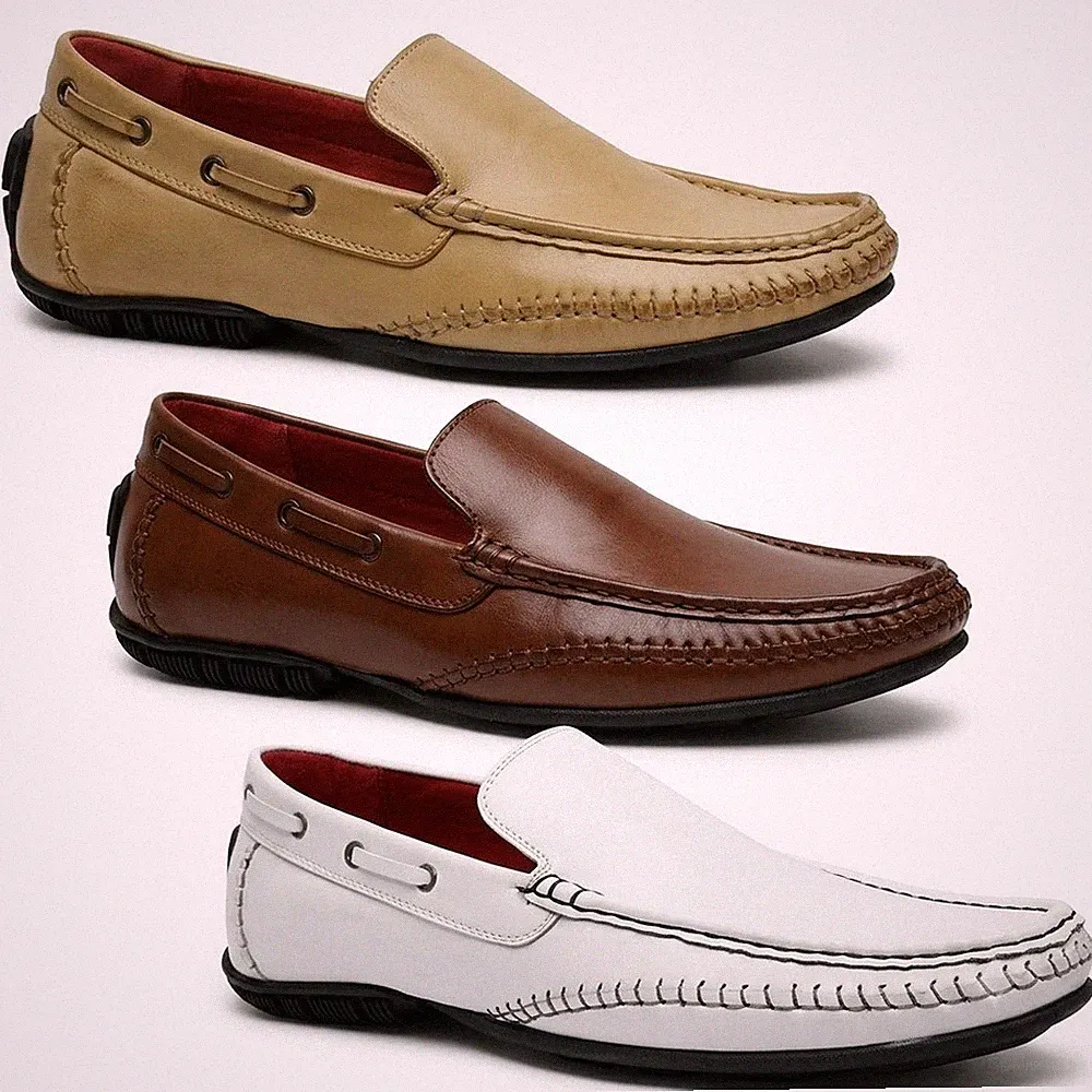 Herren Neu Slipper Halbschuhe Fahren Freizeit Mokassin Boot Deck Schuhe Größe UK 5-11