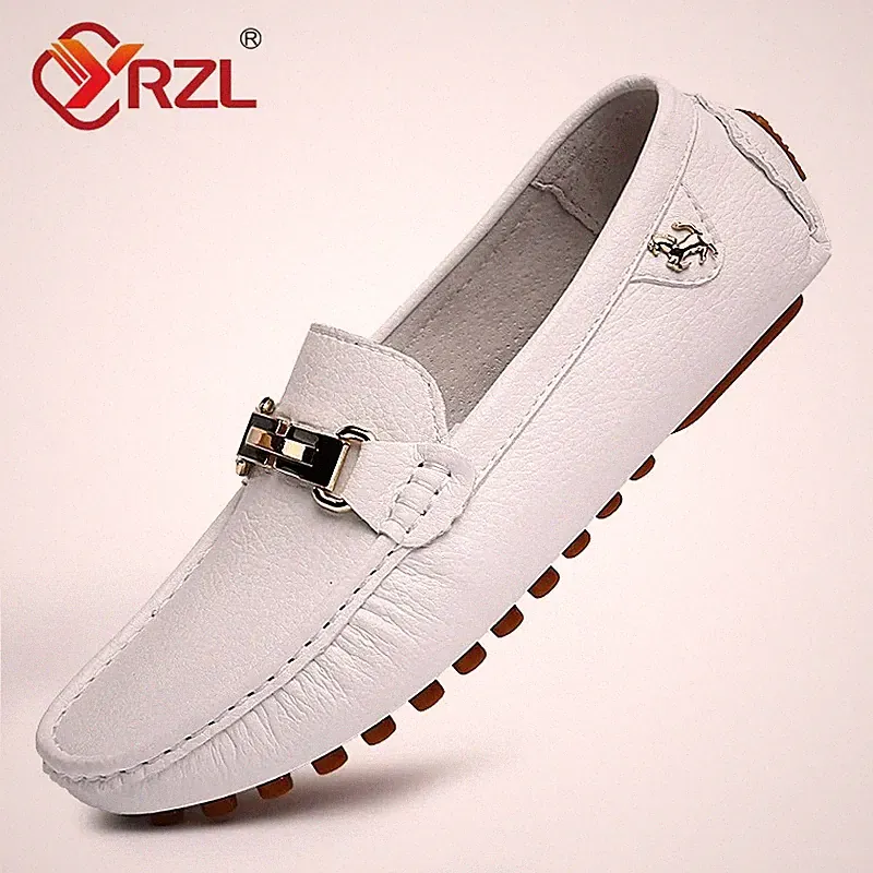 Herren PU Leder Halbschuhe lässig, Luxus flache Schlupfschuhe.