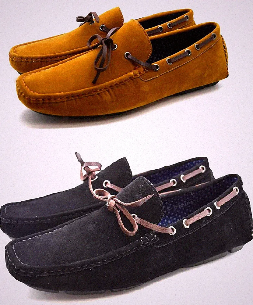 Herren Quaste Halbschuh Slipper Mokassin Fahren Freizeit Boot Deck Arbeit Schleife Schuhe Größe