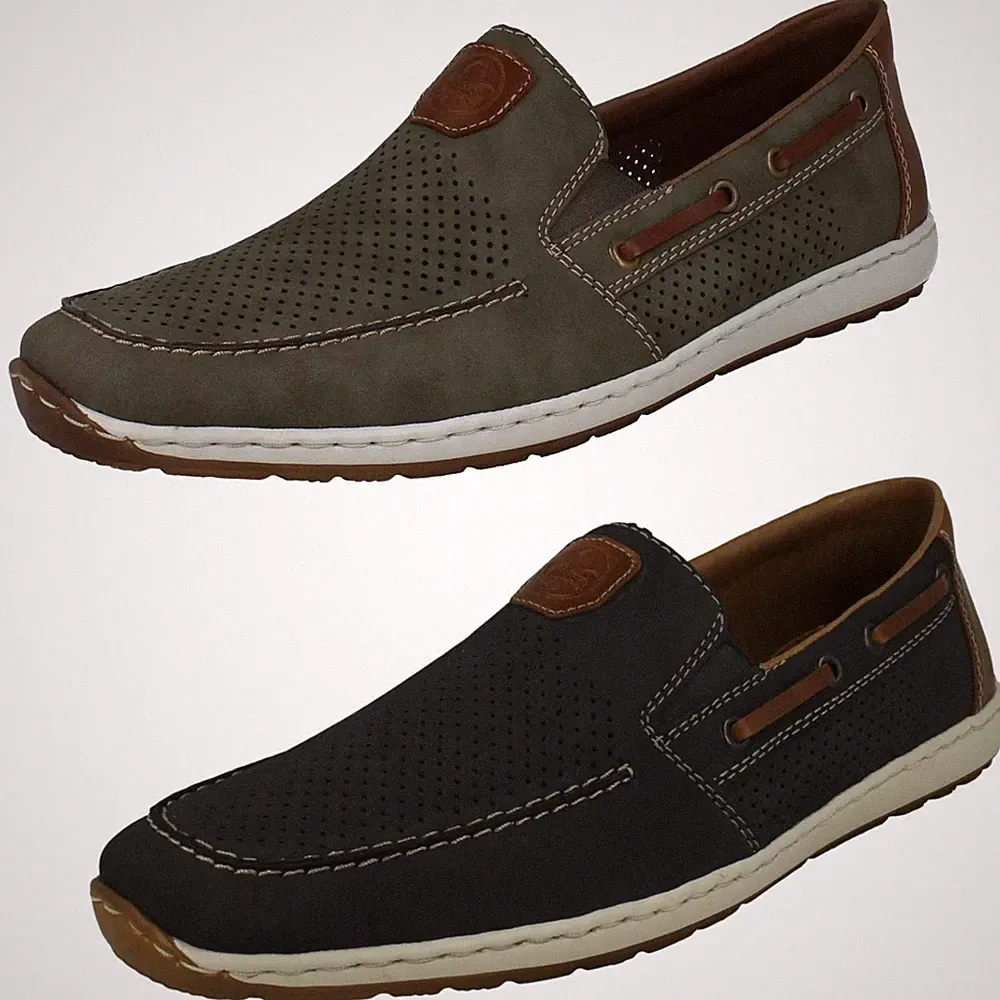 Herren Rieker 08866 Sommer Slipper mit Cut-Out-Details