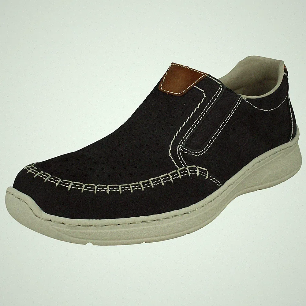 Herren Rieker Slipper Weite Passform Loafer 14365