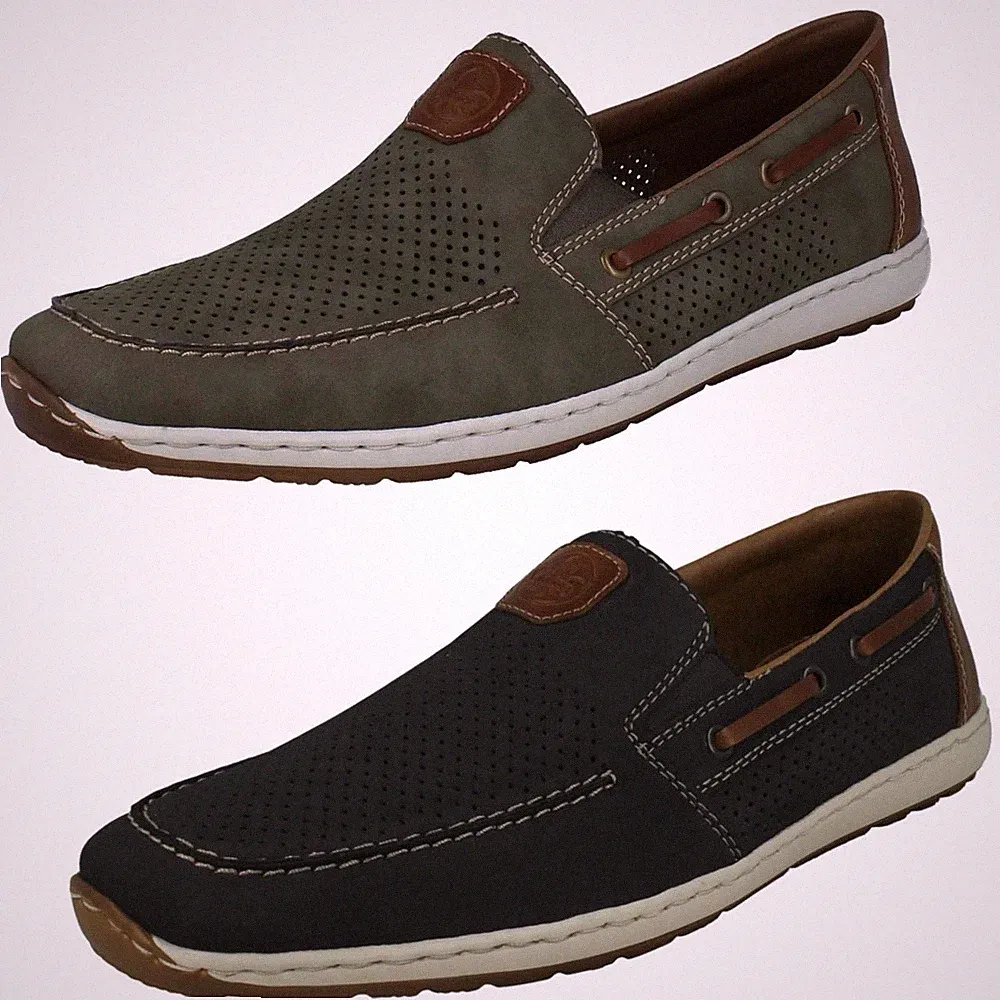 Herren Rieker Sommer Slipper mit Cut-Outs 08866