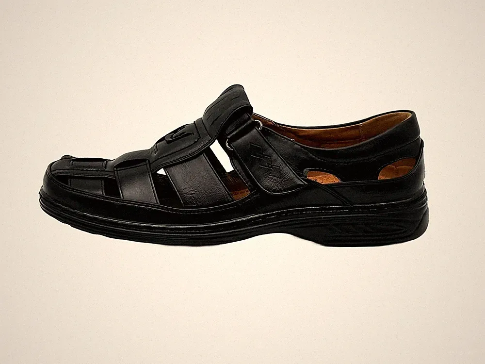Herren Sandalen mit Klettverschluss Slip on Clogs leichte Loafer Slipper
