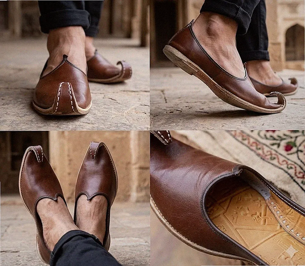 Herren Schuhe Aladdin Khussa Espadrille Leder Traditionell Handgefertigt...