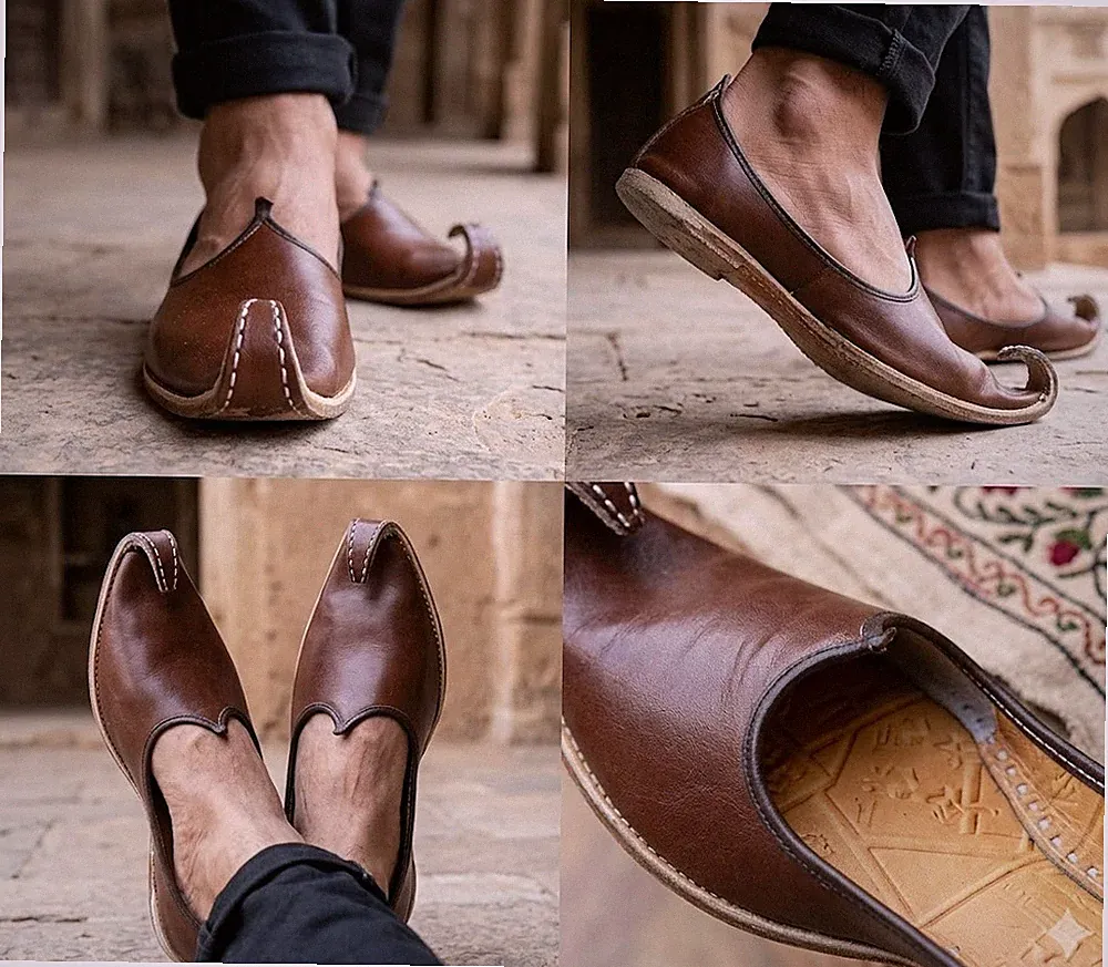 Herren Schuhe Aladdin Khussa Espadrille Leder Traditionell Handgefertigt Jutt...