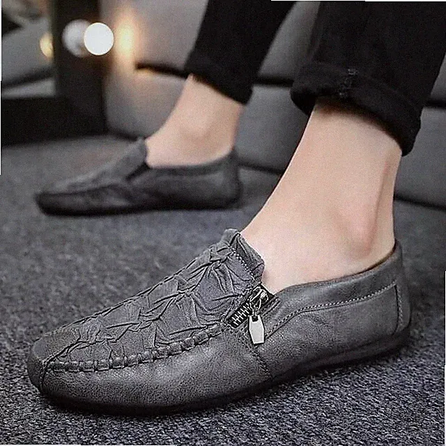 Herren Schuhe Halbschuhe Brogue Oxford Polnisch Grau Kunstleder 4051