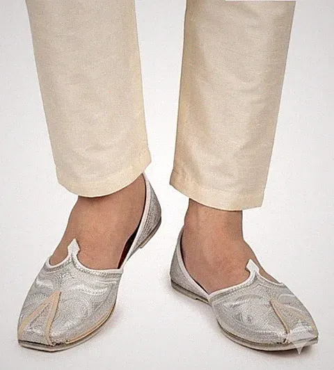 Herren Schuhe Mojaries Indisches Leder Creme Hochzeit Halbschuhe Leger...
