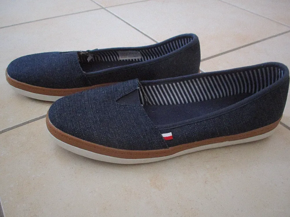 Herren Segelschuhe Jeansoptik blau Slip on Gr.41 / Inselhauptstadt