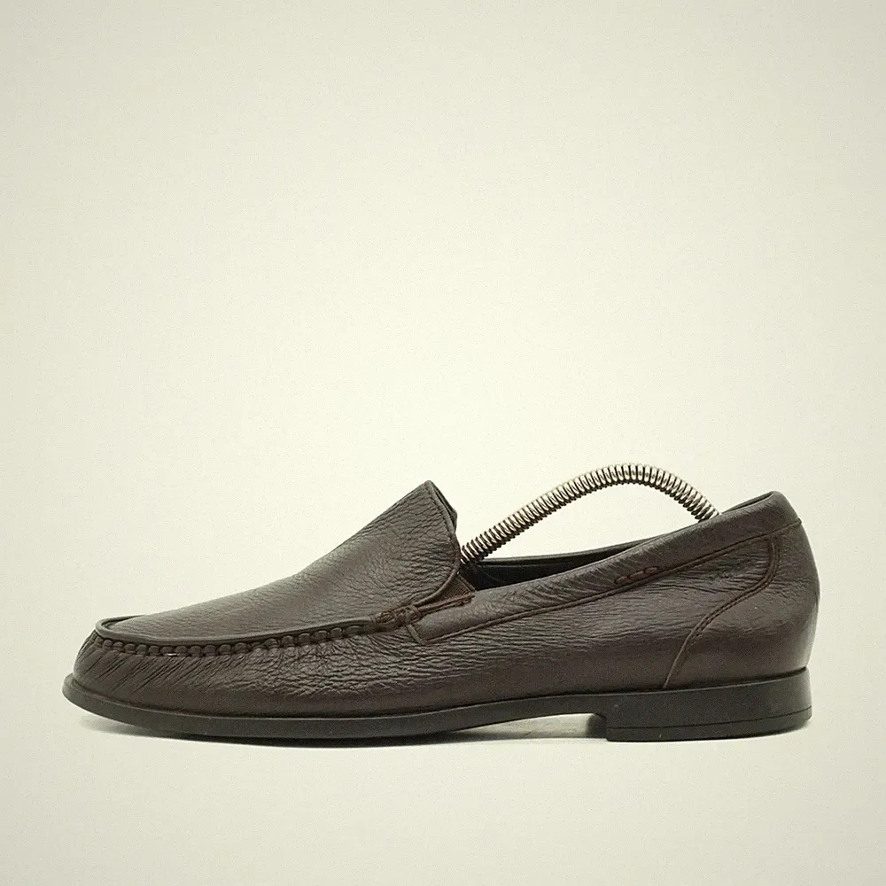 Herren Sioux Loafer EU 42 Mokassin Braun Leder Komfortsohle