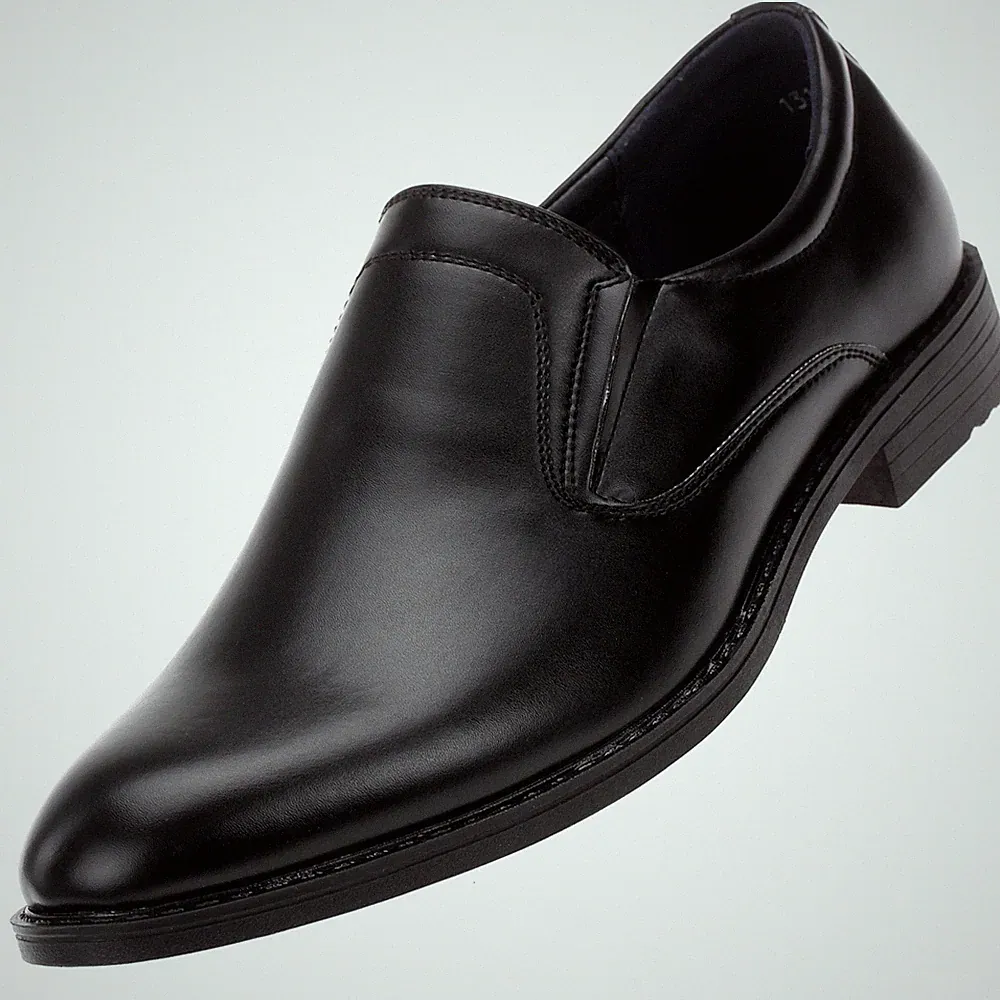Herren Slipper Business Schuhe Hochzeit Halbschuhe Elegant Slip-Ons Schwarz Neu