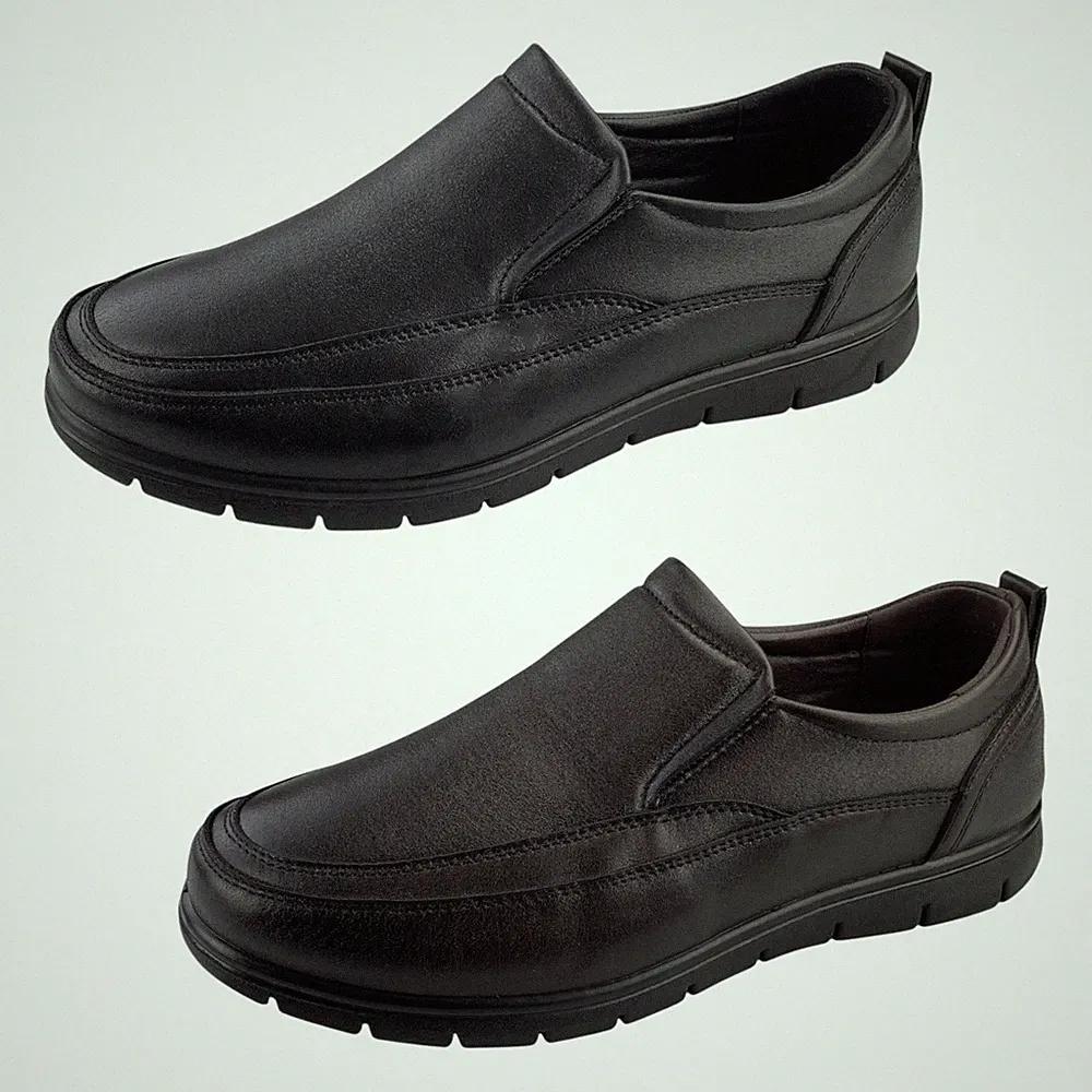 Herren Slipper Dunkle Halbschuhe Schlupfschuhe Schuhe Business Abendschuhe NEU