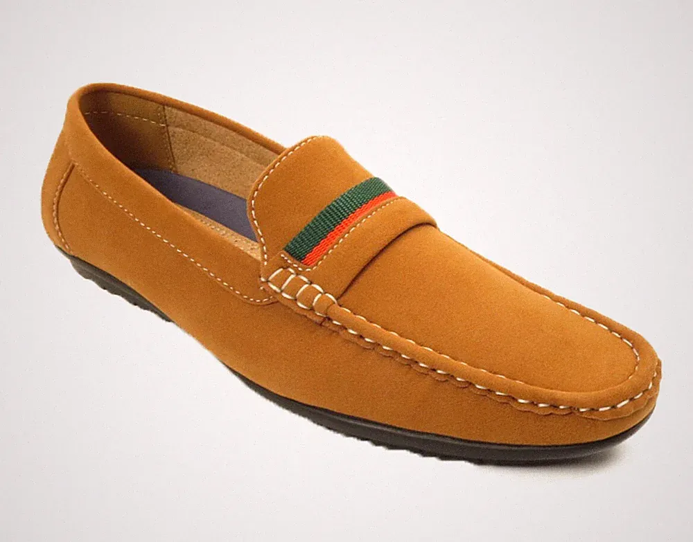 Herren Slipper Freizeitschuh Halbschuhe Band Streifen Mokassins Fahren Boot Deck Größen