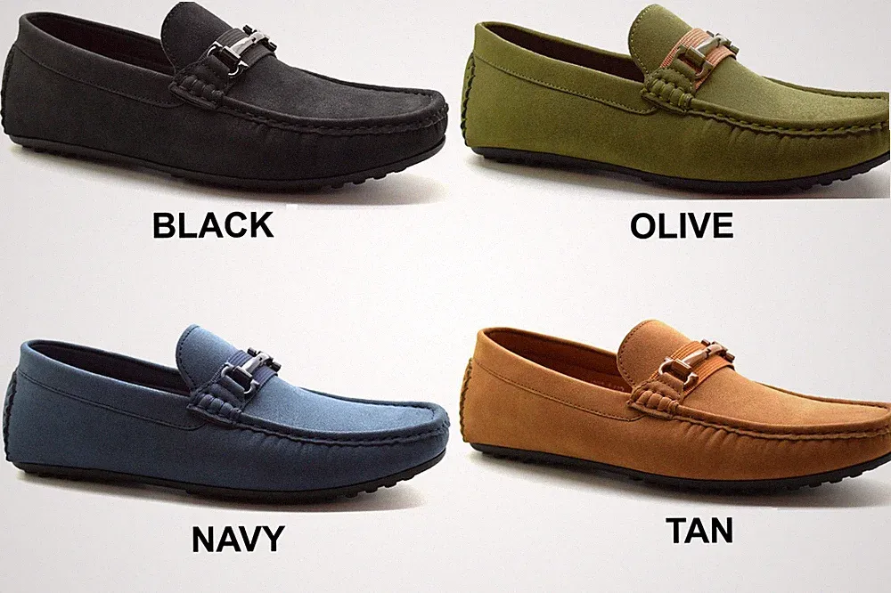 Herren Slipper Halbschuh Designer Fahren Freizeit Mokassin Boot Deck Schnalle Schuhe Größe