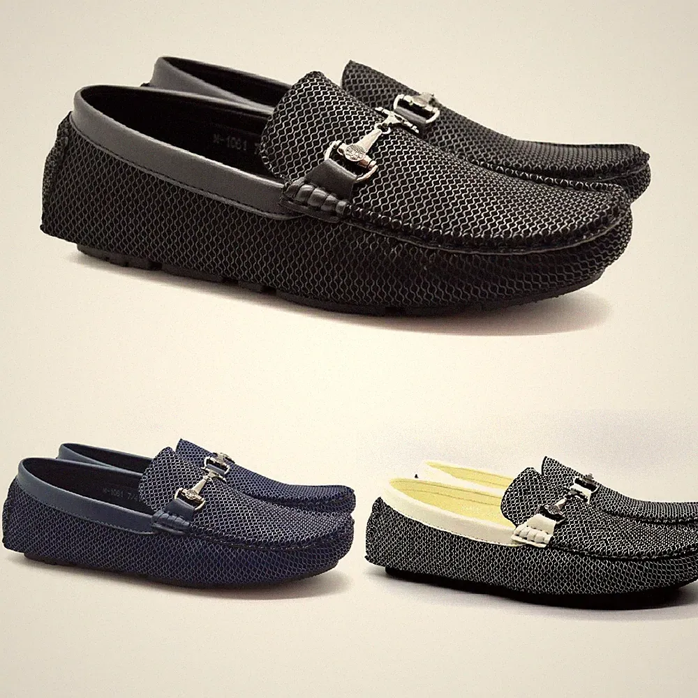 Herren Slipper Halbschuh Schnalle Fahren Freizeit Mokassin Boot Deck Bedruckt Schuhe Größe
