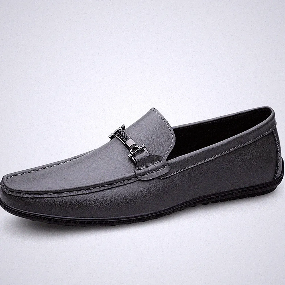Herren Slipper Halbschuhe Flach Echtleder Elegant Fahren Mokassins Freizeitschuhe