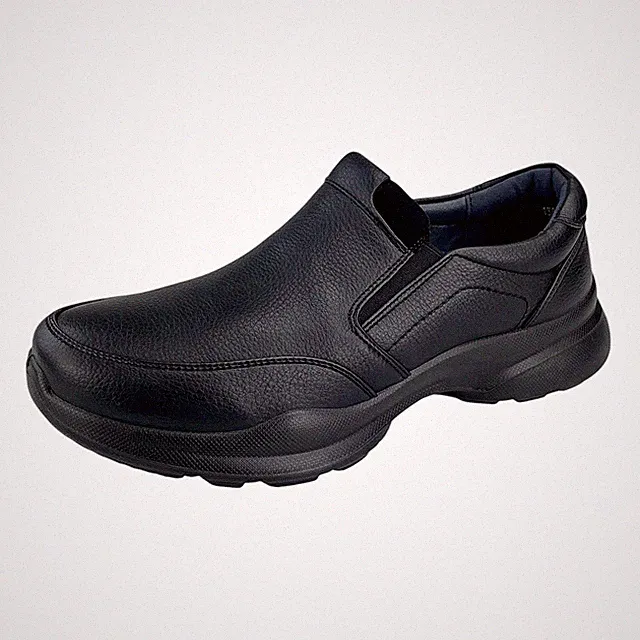 Herren Slipper Halbschuhe Schlupfschuhe Leder-Optik Freizeitschuhe Schwarz 40-46
