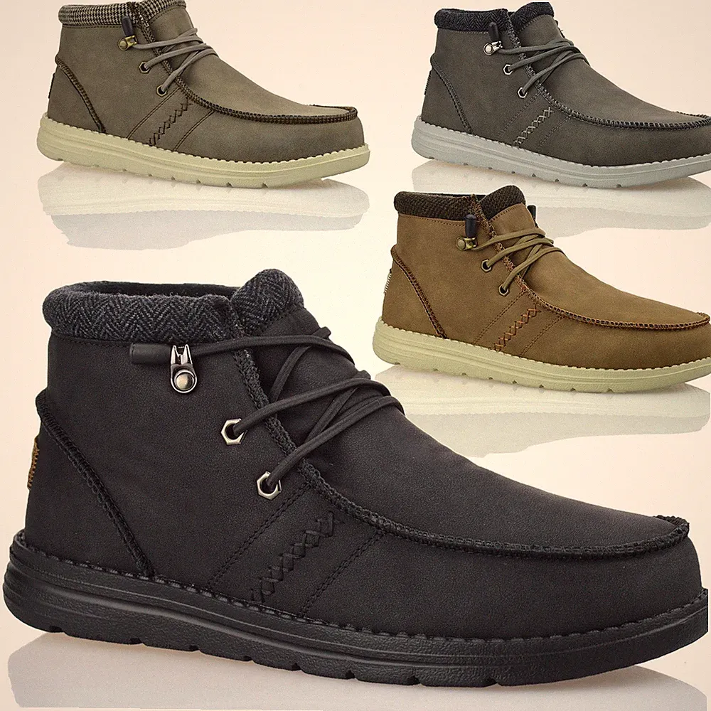 Herren Slipper Memory Foam Leger Smart Warm Wandern Stiefeletten Halbschuh Schuhe Größe