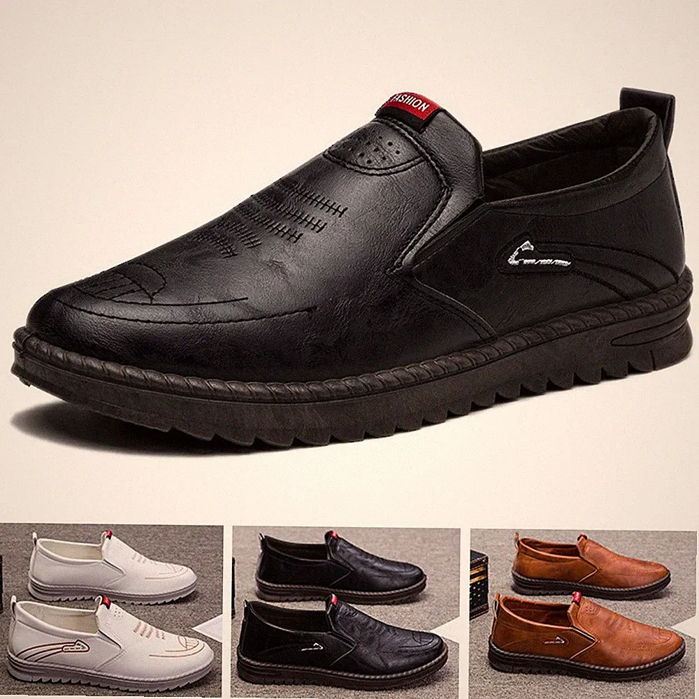 Herren Slipper Mokassins Schlupfschuhe Halbschuhe Comfort Schuhe Leder Schuhe DE