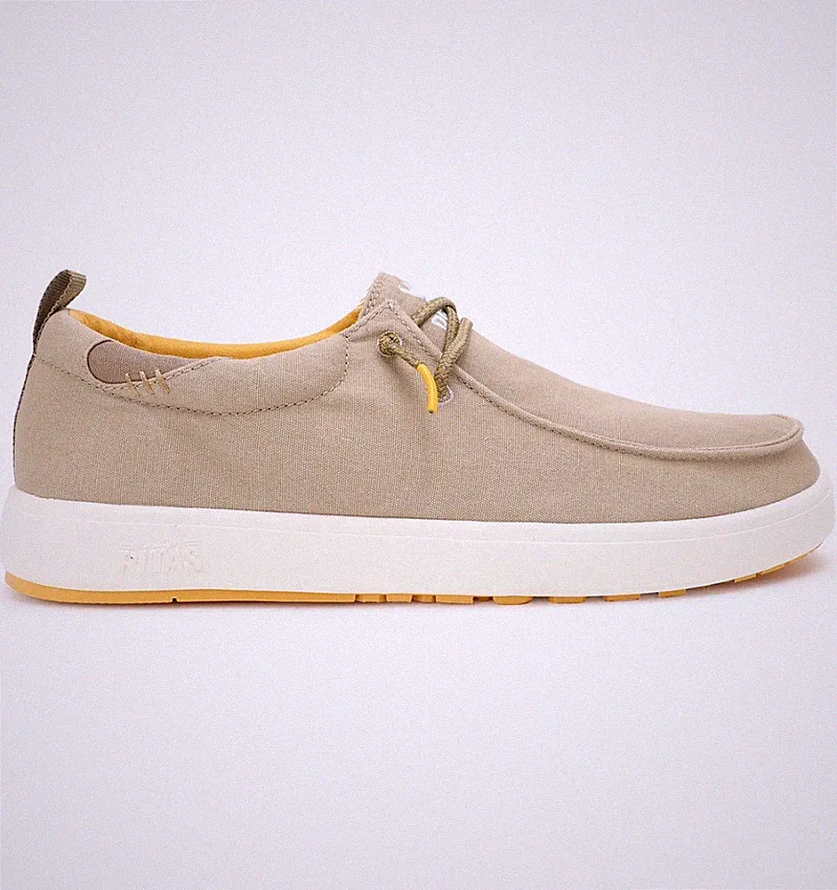 HERREN SLIPPER PITAS MODELL BIARRITZ 100% BAUMWOLLE BEIGE ART. BIARRITZ