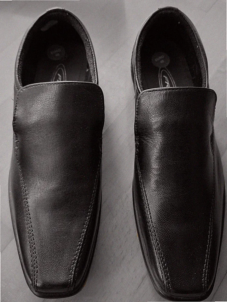 Herren Slipper Schuhe Schwarz, Größe 40