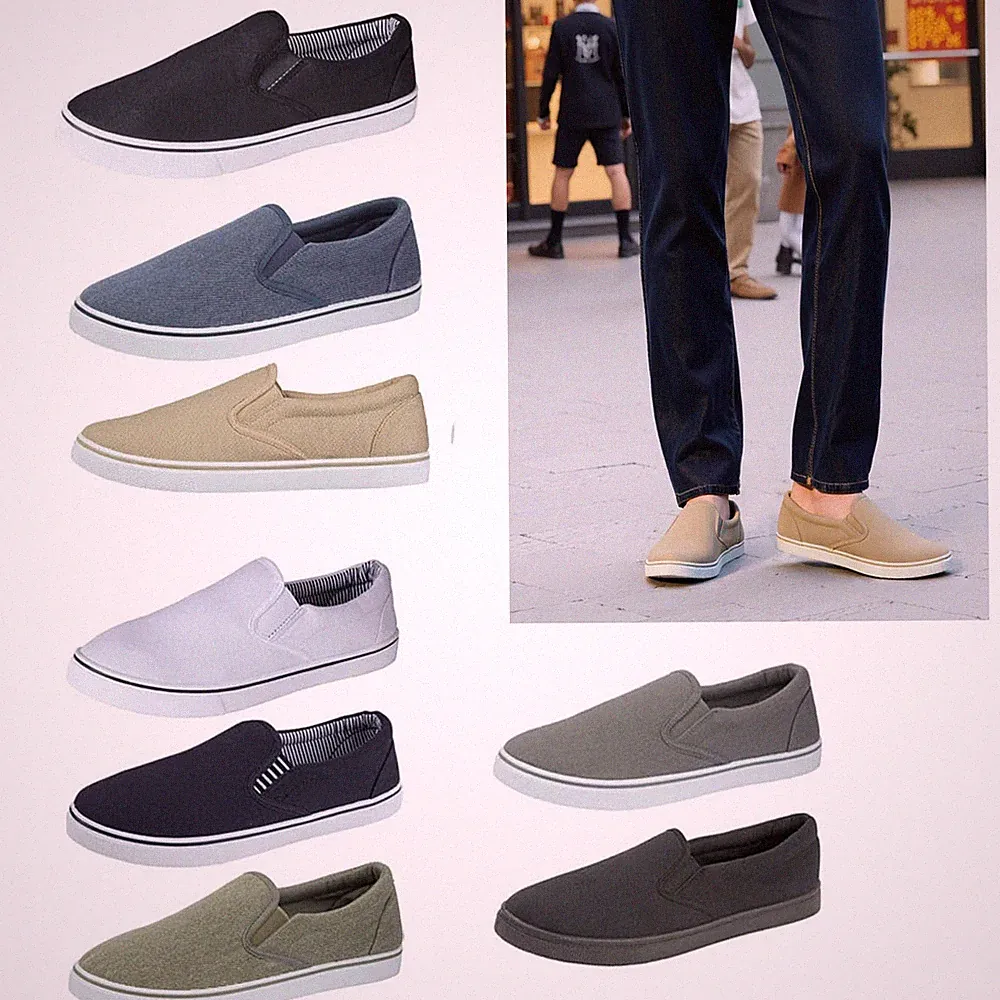 HERREN SLIPPER SMART FREIZEIT KOMFORT LEINEN MOKASSIN BOOT DECK HALBSCHUHE SCHUHE GRÖßEN