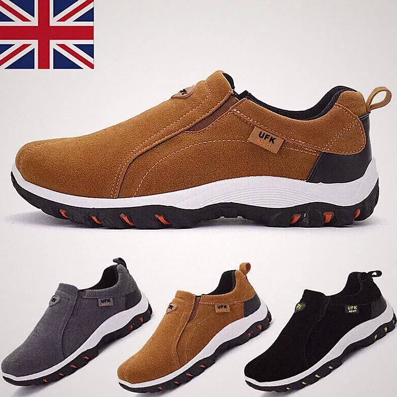 Herren Slipper Weite Passform Sport Sneaker Schuhe Outdoor Halbschuhe Freizeit Walking Turnschuhe