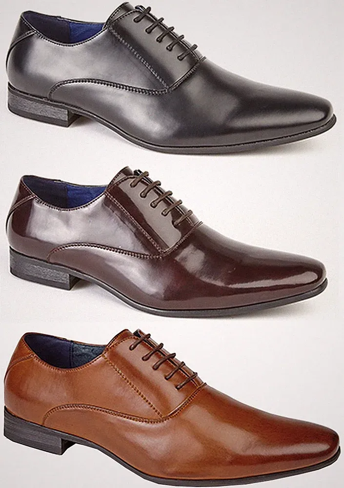 Herren Smart Hochzeit Schuhe Kunstleder Formell Spitze Büro Arbeit Elegant Jungen Größe Neu