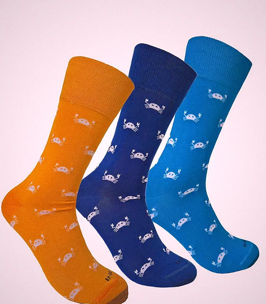 Herren Socken mit Krabben Muster