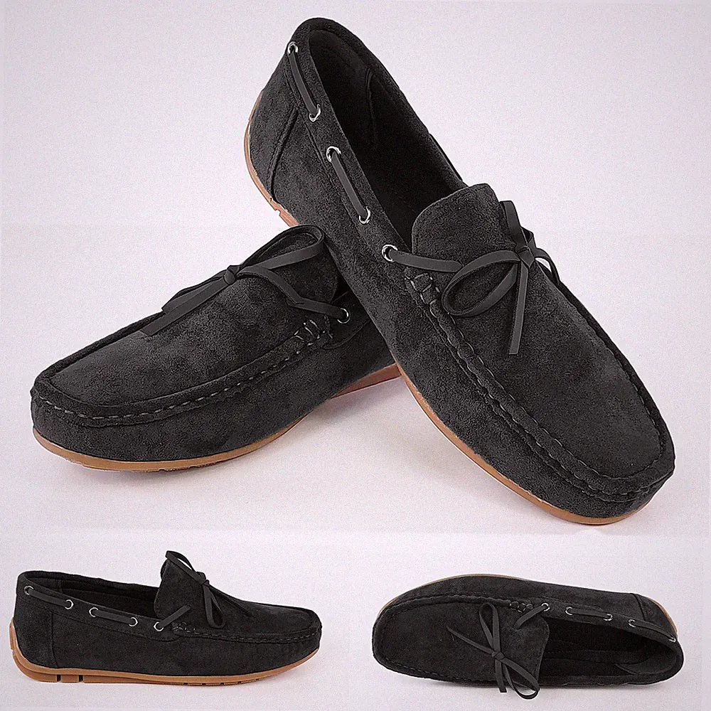 Herren Sommer Wildleder Halbschuhe Bequeme Schuhe Freizeit Schnürsenkel...