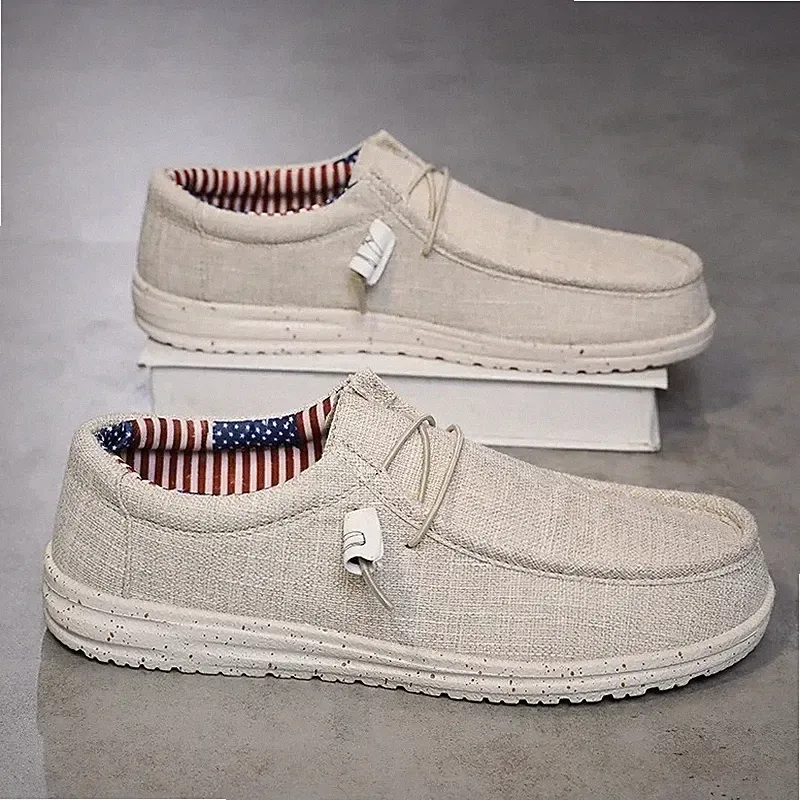 Herren Strick Halbschuhe, vulkanisierte Herbstschuhe, leicht.