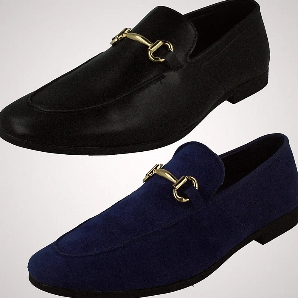 Herren Thomas Blunt Slip-On Loafer Formelle Schuhe Mit Metallverzierung A1R133