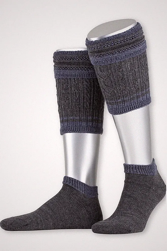Herren Trachten Loferl 2-tlg. Socken Waden Stutzen durch Flachstrick gut dehnbar