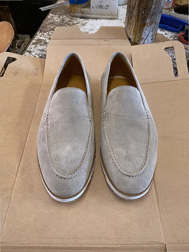 Herren Wildleder Halbschuhe mit eva Gummisohle Gr. 42
