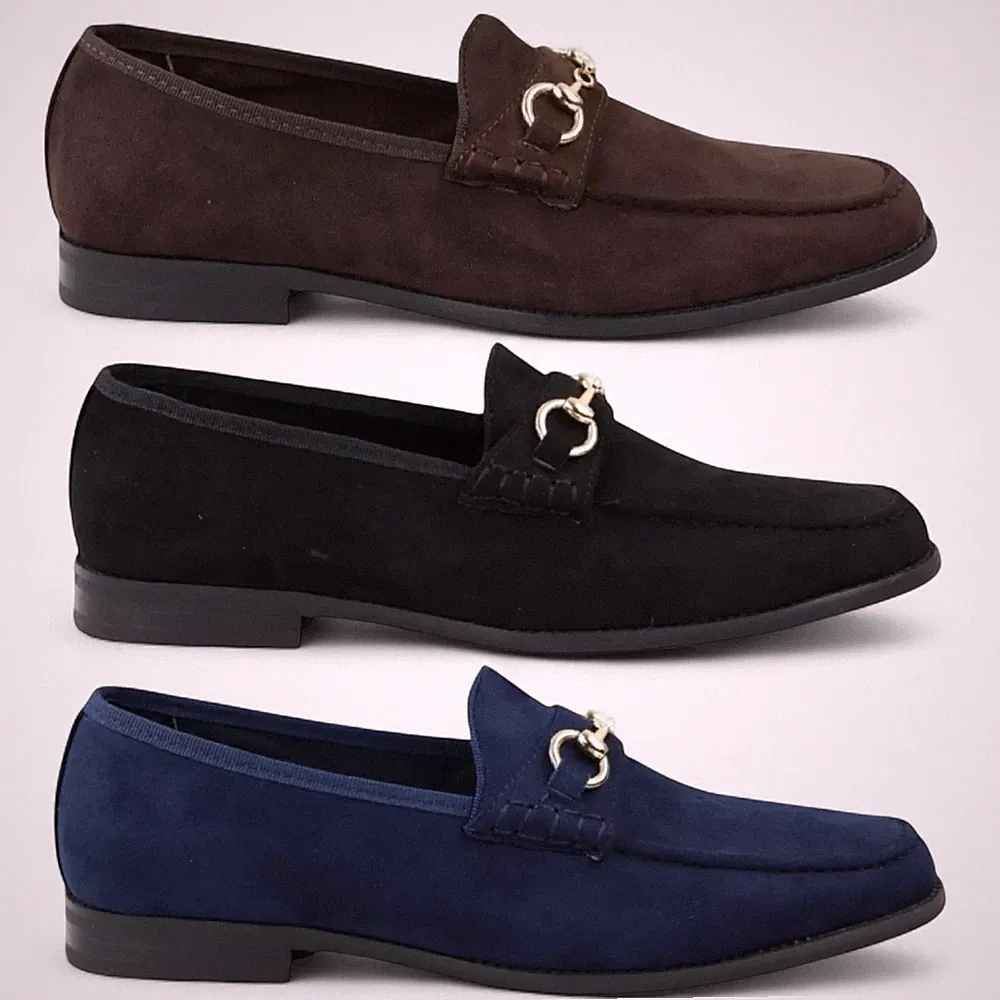 Herren Wildleder Mokassin Leder Gefüttert Halbschuhe Slipper Elegant Schuhe
