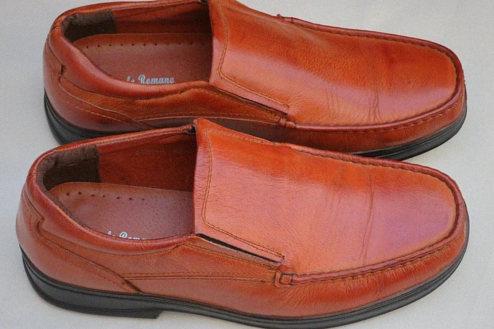 Herrenschuhe ❤ Hellbraun SMART Slipper Halbschuh Büro Arbeit Formelle Schuhe PU ❤ UK 8 EUR 40