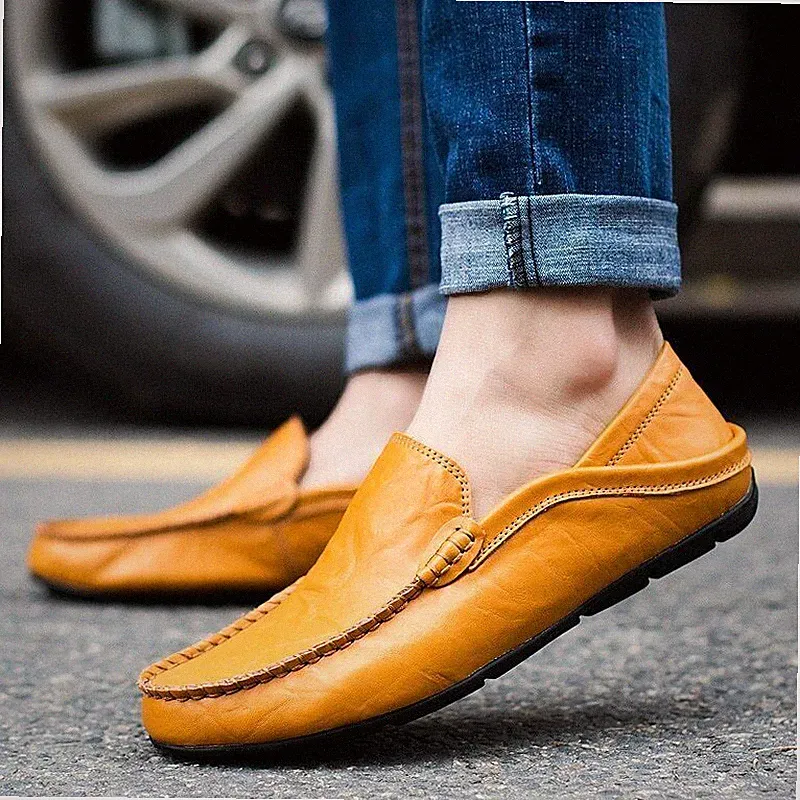 Herrenschuhe Trendy Slip-on Flat Driving Sandalen Halbschuhe Business Loafers