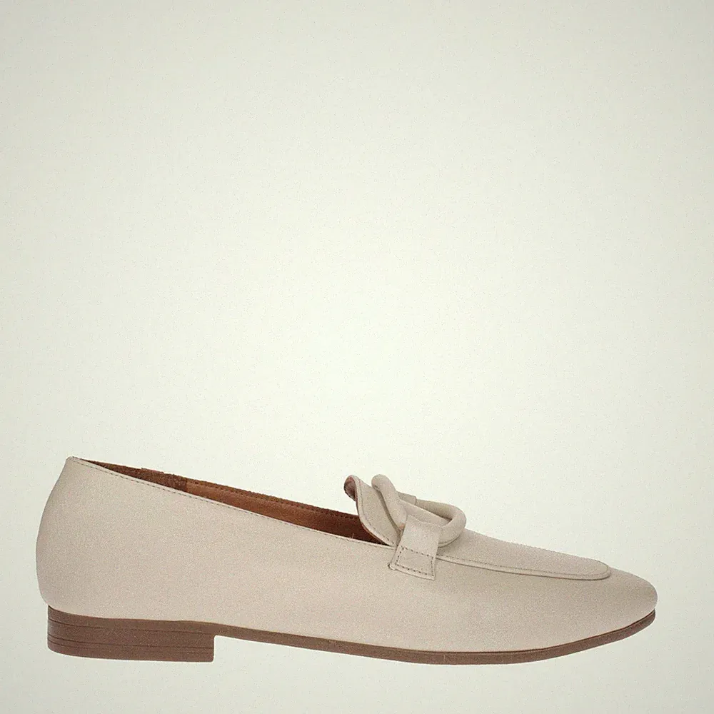 Hersuade Damen Leder Halbschuh Creme 101