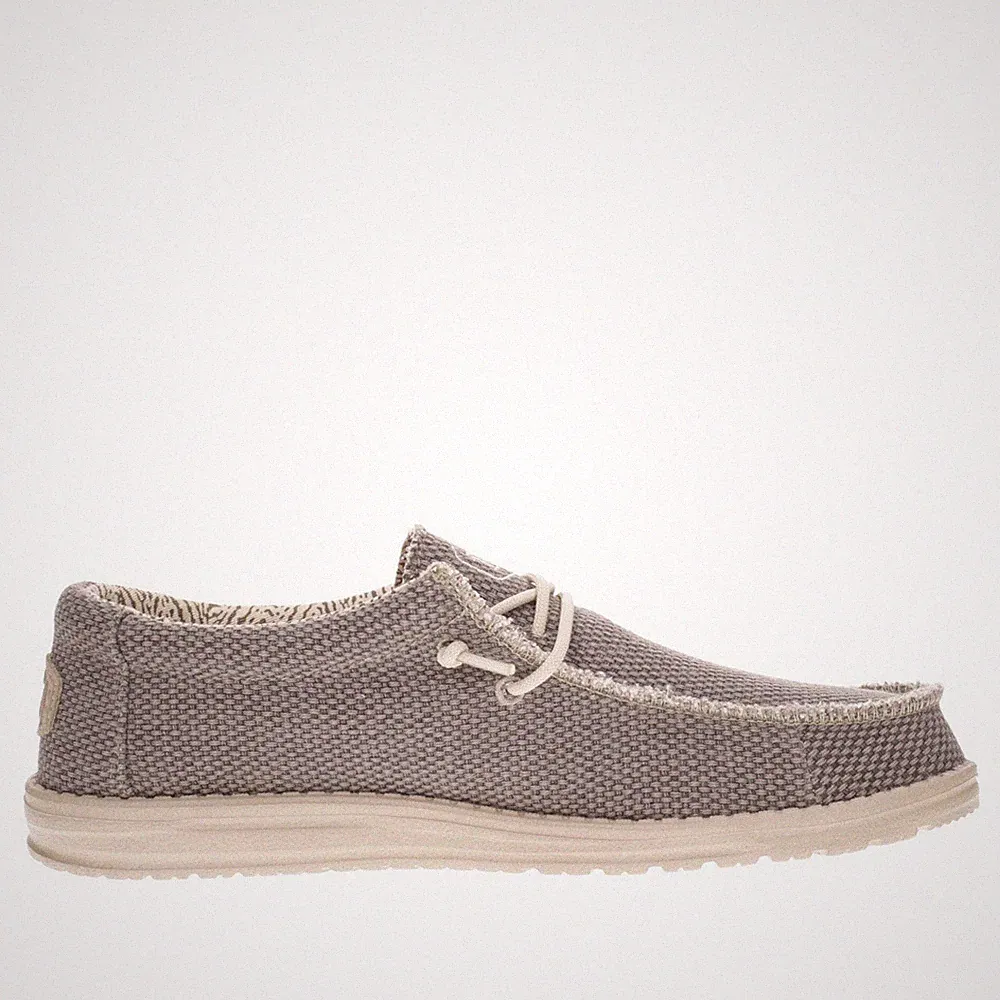 Hey Alter Loafer WALLY BRAIDED ARMY Stoff Mann Grau 40003 Armee