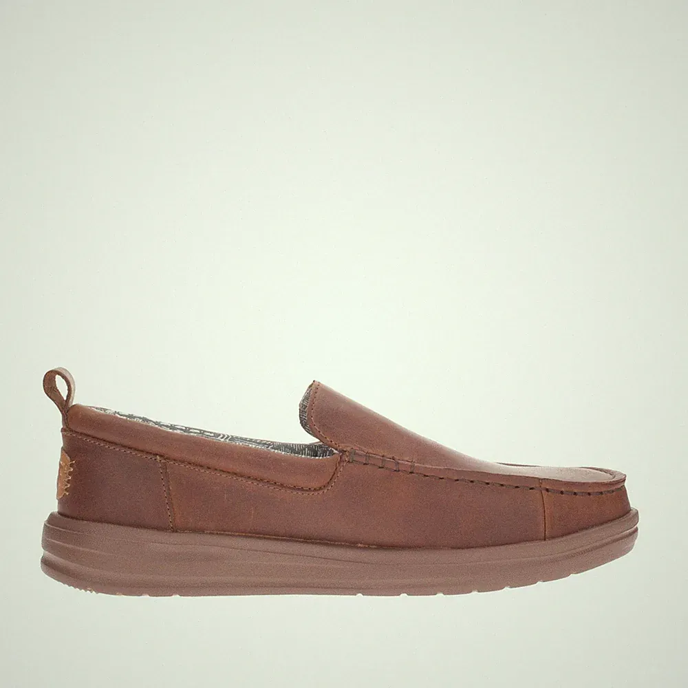 Hey dude Herren Leder Halbschuh dunkelbraun 40173