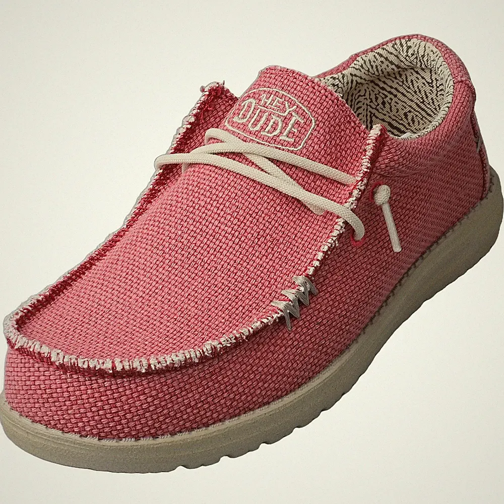 Hey Dude Herren Loafer Schuhe Vally Braided Pompeian Red - 47 EU