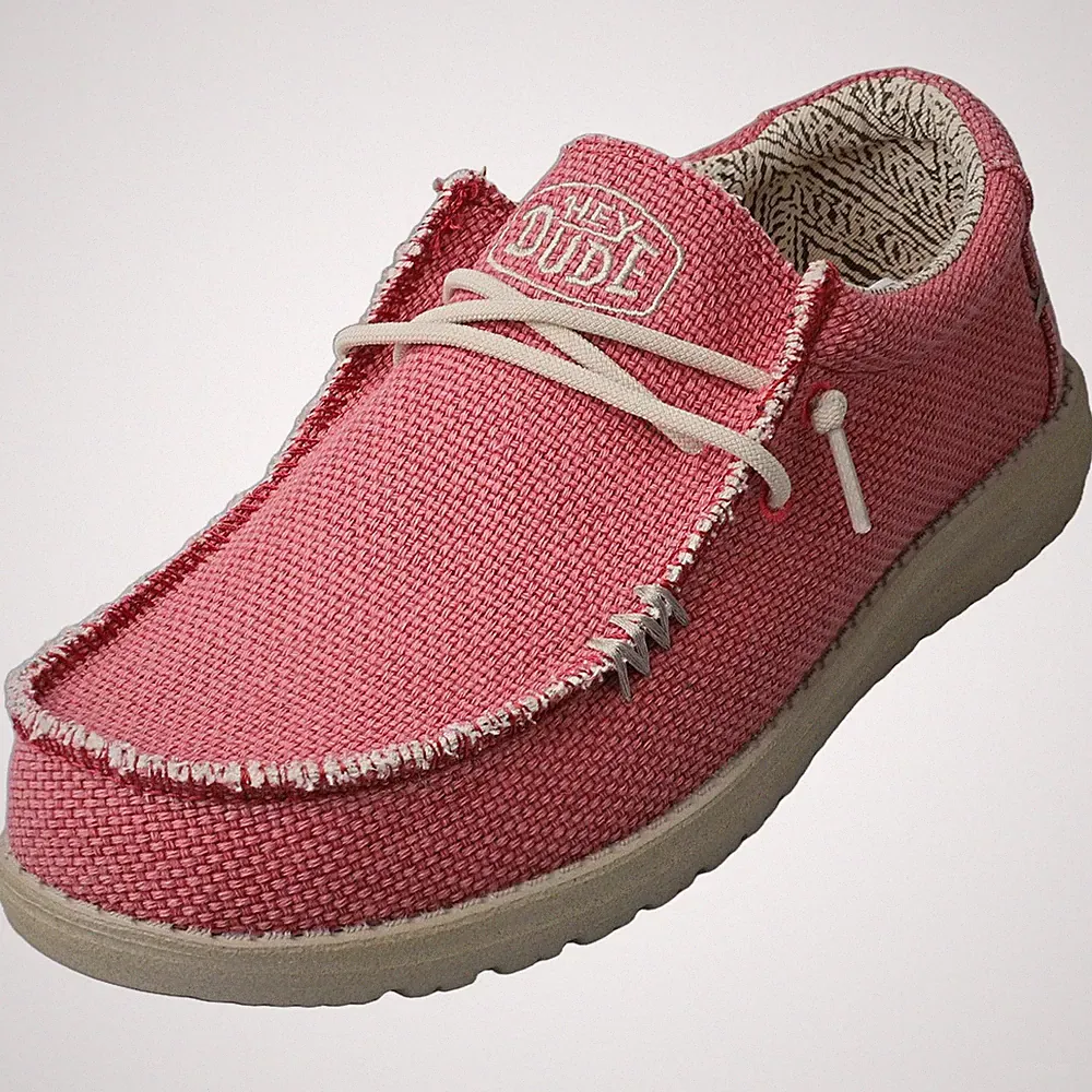 Hey Dude Herren Loafer Schuhe Vally Braided Pompeian Red